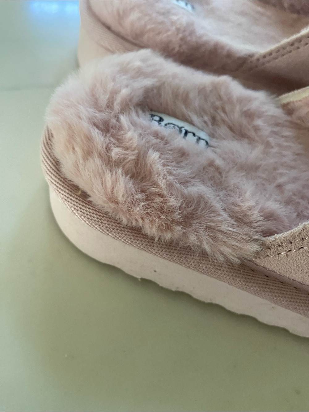 Born Blush Pink Faux Suede Slip-On Slippers - Picture 10 of 15